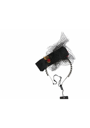 Black Strawberry Sicily Crystal Mesh Net Headband Diadem