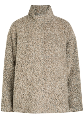 Eileen Fisher Melange Alpaca-blend Jacket - Beige - S (UK 10-12 / M)