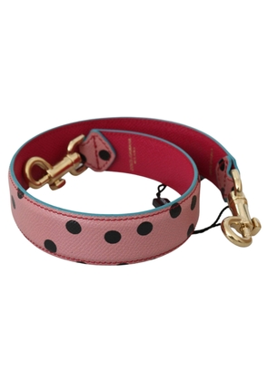 Dolce & Gabbana  Pink Polka Dot Leather Shoulder Strap