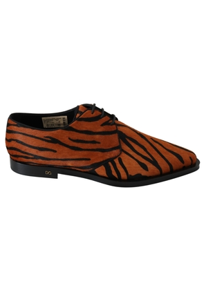 Tiger Pattern Dress Shoes with Pony Hair - EU41/US10.5
