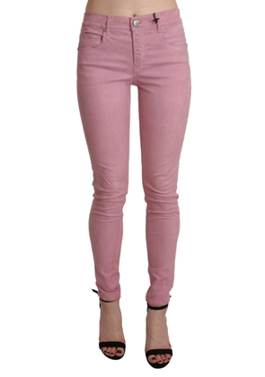 Acht Pink Mid Waist Skinny Stretch  Denim Pant - W26