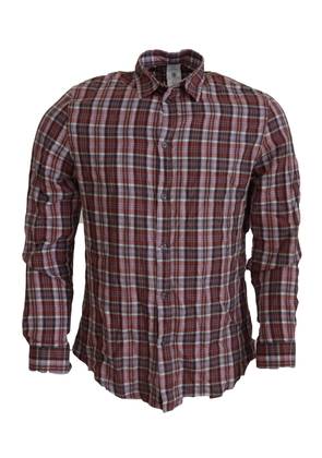 GF Ferre Multicolor Checkered Cotton Long Sleeves Casual Shirt - XXS