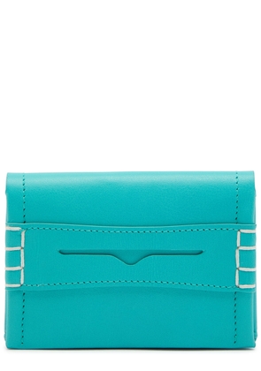 JW Anderson Loafer Leather Card Holder - Turquoise - One Size