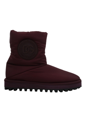 Dolce & Gabbana Bordeaux Nylon Boots Padded Mid Shoes - EU44/US11