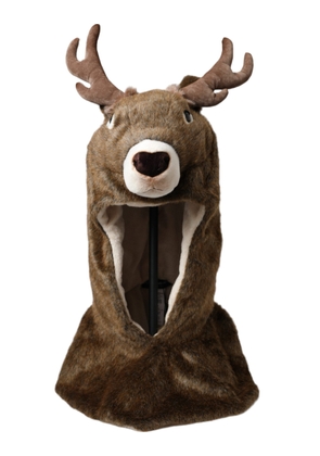 Brown Deer Faux Fur Whole Head Hat
