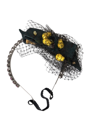 Black Lemons Sicily Purple Crystal Net Headband Diadem