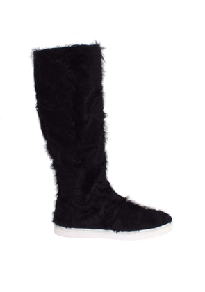 Dolce & Gabbana Black Xiangao Lamb Fur Leather Boots - EU36/US5.5