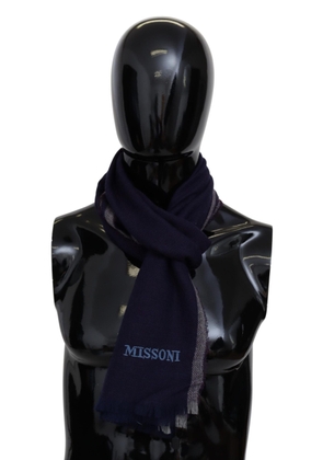 Authentic Wool Scarf with Striped Pattern