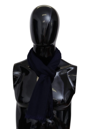 Missoni Blue Wool Knit Unisex Neck Wrap Scarf