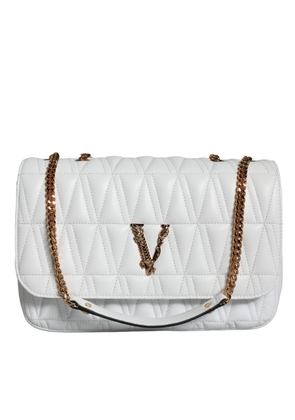 White Mini Nappa Leather Crossbody Shoulder Bag