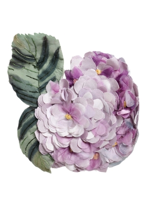 Multicolor Hydrangea Gold Brass Pin Brooch