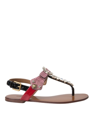 Multicolor Crystal Sandals Flip Flops Shoes - EU38/US7.5