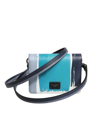 Multicolor Leather DG Logo Bifold Card Holder Wallet