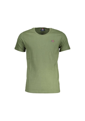 Green Cotton T-Shirt - M