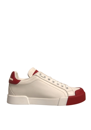 Shoes White Leather Logo Portofino Sneakers - EU35.5/US5