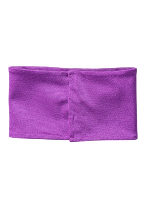 Purple Nylon Stretch Women Neck Warmer Scarf