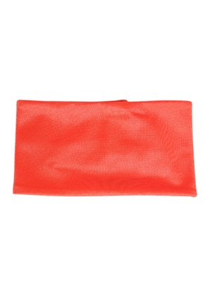 Orange Nylon Stretch Women Neck Warmer Scarf
