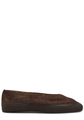 LE Monde Beryl Apres Ski Suede Ballet Flats - Brown - 38 (IT38 / UK5)