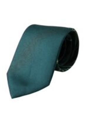Green Printed 100% Silk Adjustable Men Tie