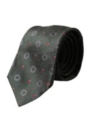 Dark Gray 100% Silk Fantasy Adjustable Men Tie