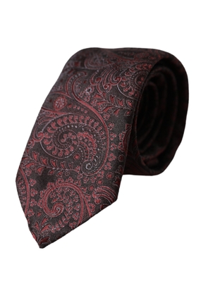 Bordeaux Patterned Silk Adjustable Men Tie