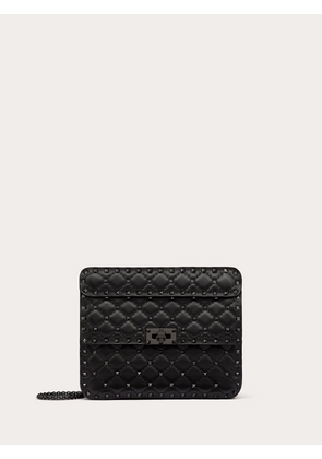 Black Nappa Leather Medium Rockstudt Spike Bag
