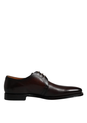 Black Leather Lace Up Men Derby Formal Shoes - EU44/US11