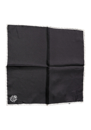 Black Crown Logo Square Handkerchief Scarf