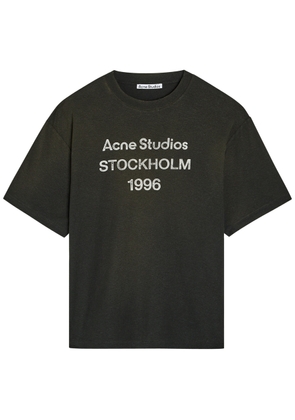 Acne Studios Exford Printed Cotton-blend T-shirt - Black - Xl/xxl