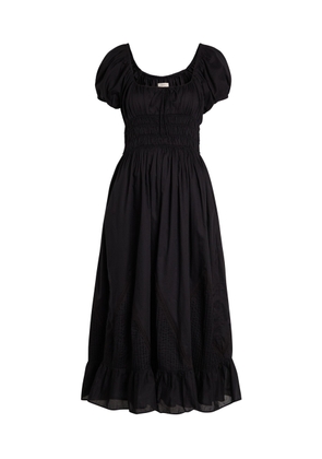 Faithfull The Brand Sunniva Panelled Cotton Midi Dress - Black - XL (UK16 / XL)