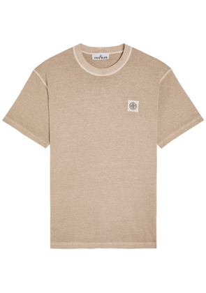 Stone Island Tonal Compass Logo Cotton T-shirt - Sand - XL