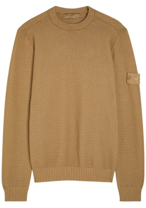 Stone Island Ghost Logo Cotton and Cashmere-blend Jumper - Beige - XL