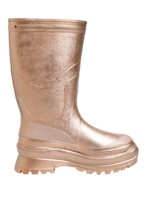 Rose Gold Rubber Pull On Rain Boots  Shoes - EU41/US10.5