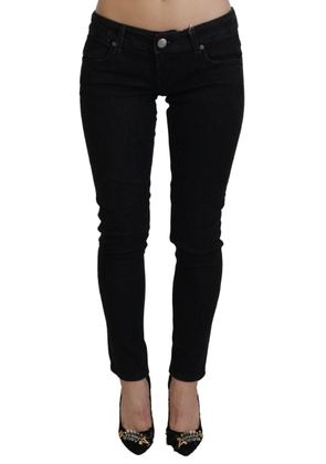 Acht Black Low Waist Slim Fit Cotton Denim Jeans - W26