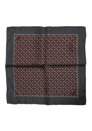 Maroon Cocktail Silk Square Foulard Scarf