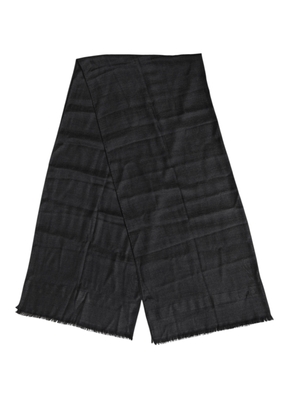 Dark Gray Cashmere Fringes Neck Warmer Scarf