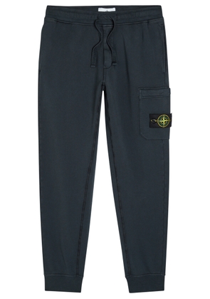 Stone Island Logo Cotton Sweatpants - Navy - XL