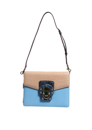 Blue Beige Exotic Leather LUCIA Crossbody Bag