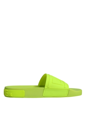 Green Rubber Slides Sandals Beachwear Shoes - EU36/US6