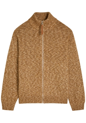 Loewe Logo-intarsia Cotton-blend Jumper - Brown - S