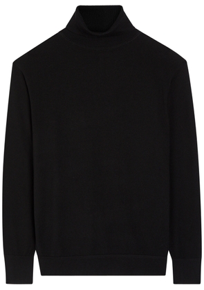 Toteme Turtle-neck Fine-knit Wool Jumper - Black - Xxs (UK4 / Xxs)
