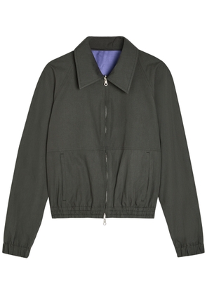 Dries Van Noten Vinnys Reversible Colour-blocked Cotton-blend Jacket - Dark Grey - XL