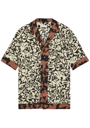 Dries Van Noten Carltonne Printed Satin Shirt - Black - 48 (IT48 / M)
