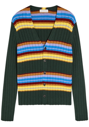 Dries Van Noten Modify Striped Cotton and Wool-blend Cardigan - Multicoloured 1 - S