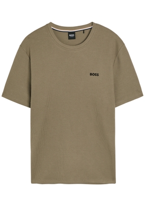 Boss Waffle Cotton-blend T-shirt - Brown - Xxl