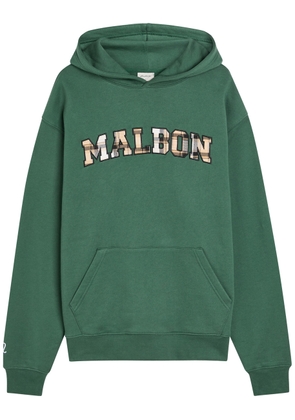 Malbon Fesque Preston Logo-appliquéd Hooded Cotton Sweatshirt - Green - L