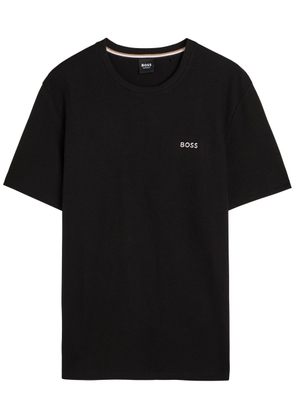 Boss Waffle Cotton-blend T-shirt - Black - Xxl