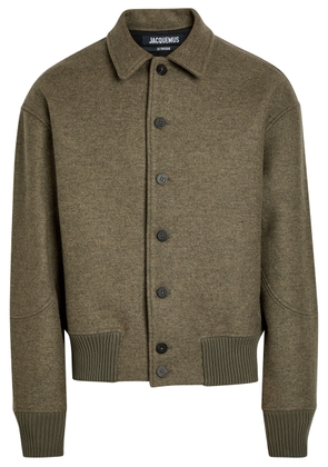 Jacquemus Le Bomber Feltro Wool Jacket - Khaki - 52 (IT52 / XL)