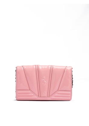 Pink GT patent leather bag with chain