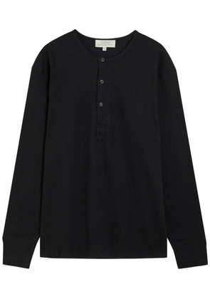 Studio Nicholson Round-neck Cotton Henley T-shirt - Black - M